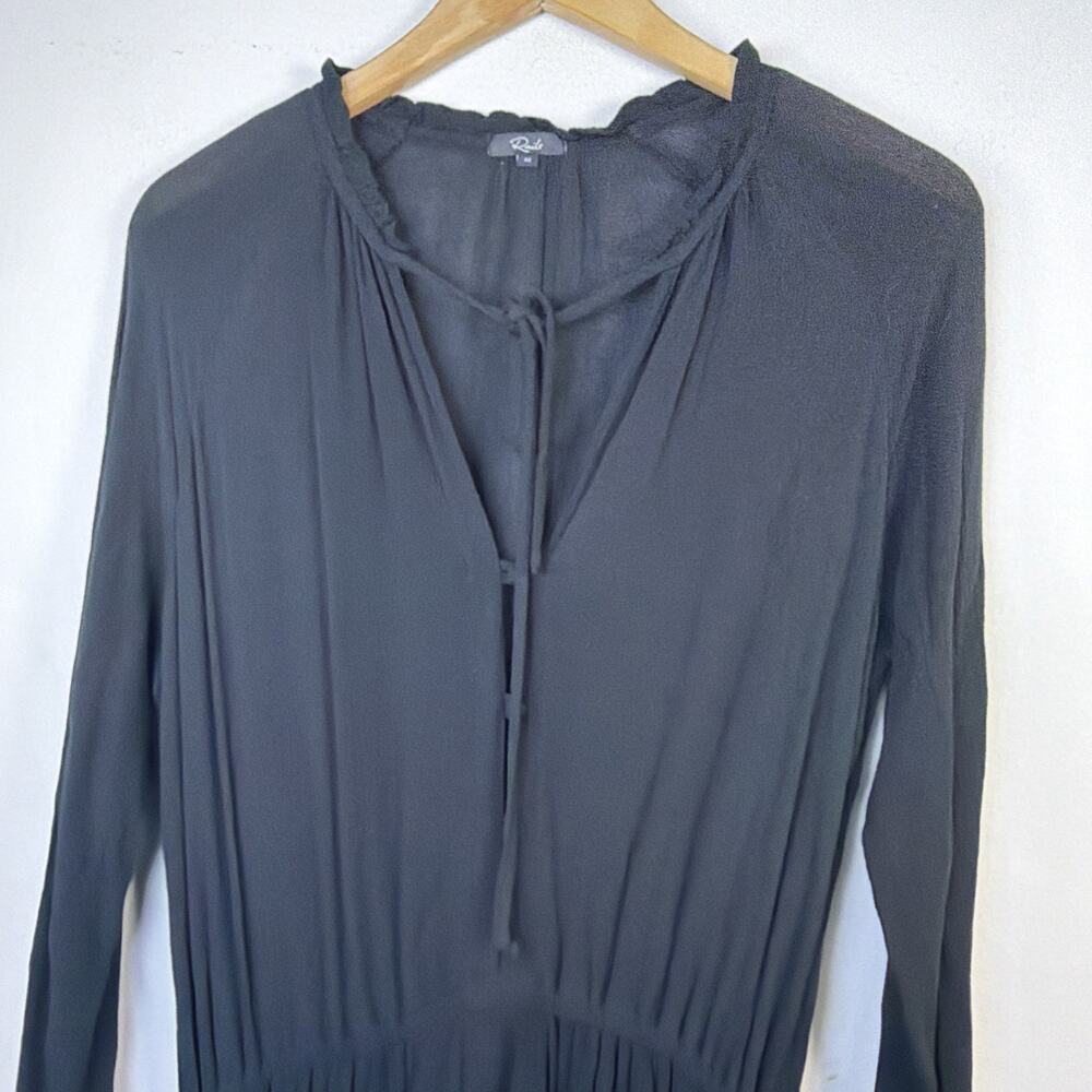 Rails Black Long Sleeve layered Mini Dress bohemian cottagecore victorian medium - Picture 3 of 12